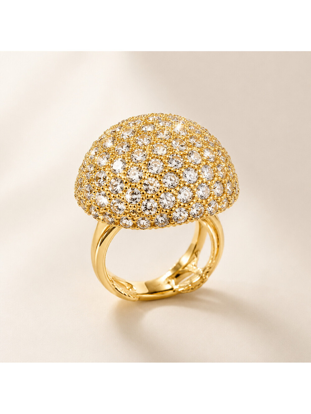 Eye Candy Dome Ring Gold SZ9